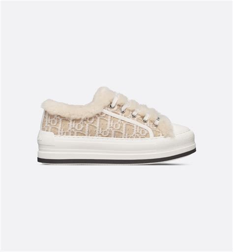 Walk'n'Dior Plateausneaker Dior Oblique Baumwolle mit Stickerei 